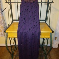 Full Length Dark Plum Sleeveless Dress Size Small