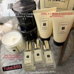 Jo Malone Travel Set - Candles, Perfume, Body Wash