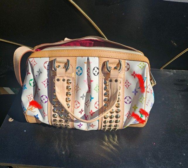 White Muti Colored Purse