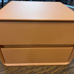 Bedside Table, Simple and Modern Bedroom, Minimalist Creativity, Modern Luxury Leather  ( orange🍊 )