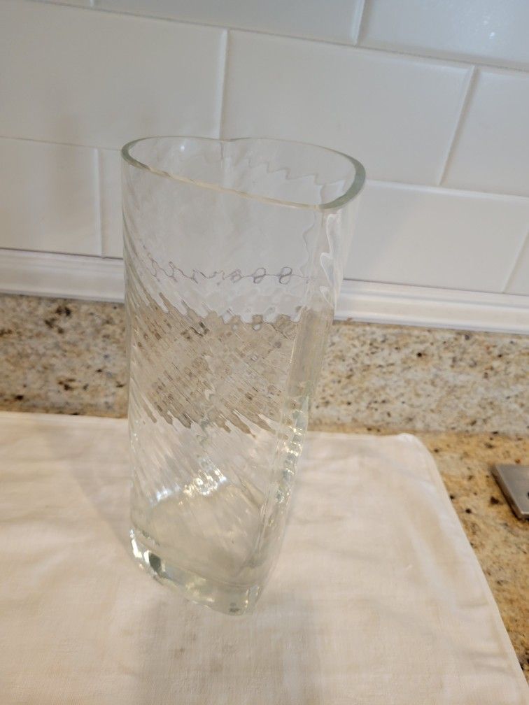 Heart Shaped Clear Vase