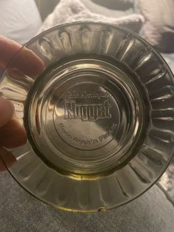 Vintage smoked glass promotional ashtray ‘John Ascuagas NUGGET’ casino