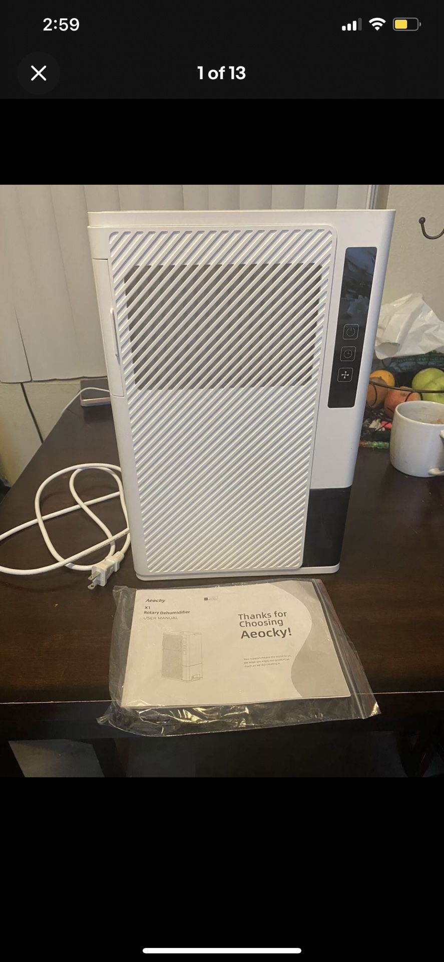 1200 SqFt Rotary Dehumidifier AEOCKY 10 Pint Dehumidifier for Bedroom