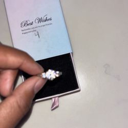 Vvs1 Mossinite 925 Silver Ring - size 7