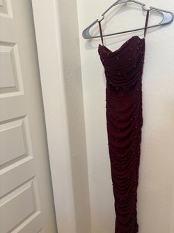 Burgundy Windsor prom dress