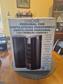 2 brand new in an open box , cascade , personal fans