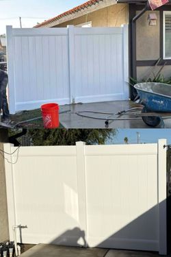 White 6ft Privacy Fence & Gate Materials