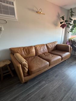 Article Tan Leather Couch