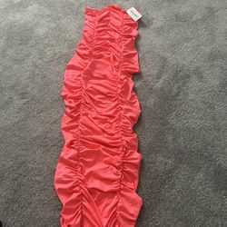 Women's Sexy Ruched Strapless Bodycon Tube Maxi Long Club Dress medium