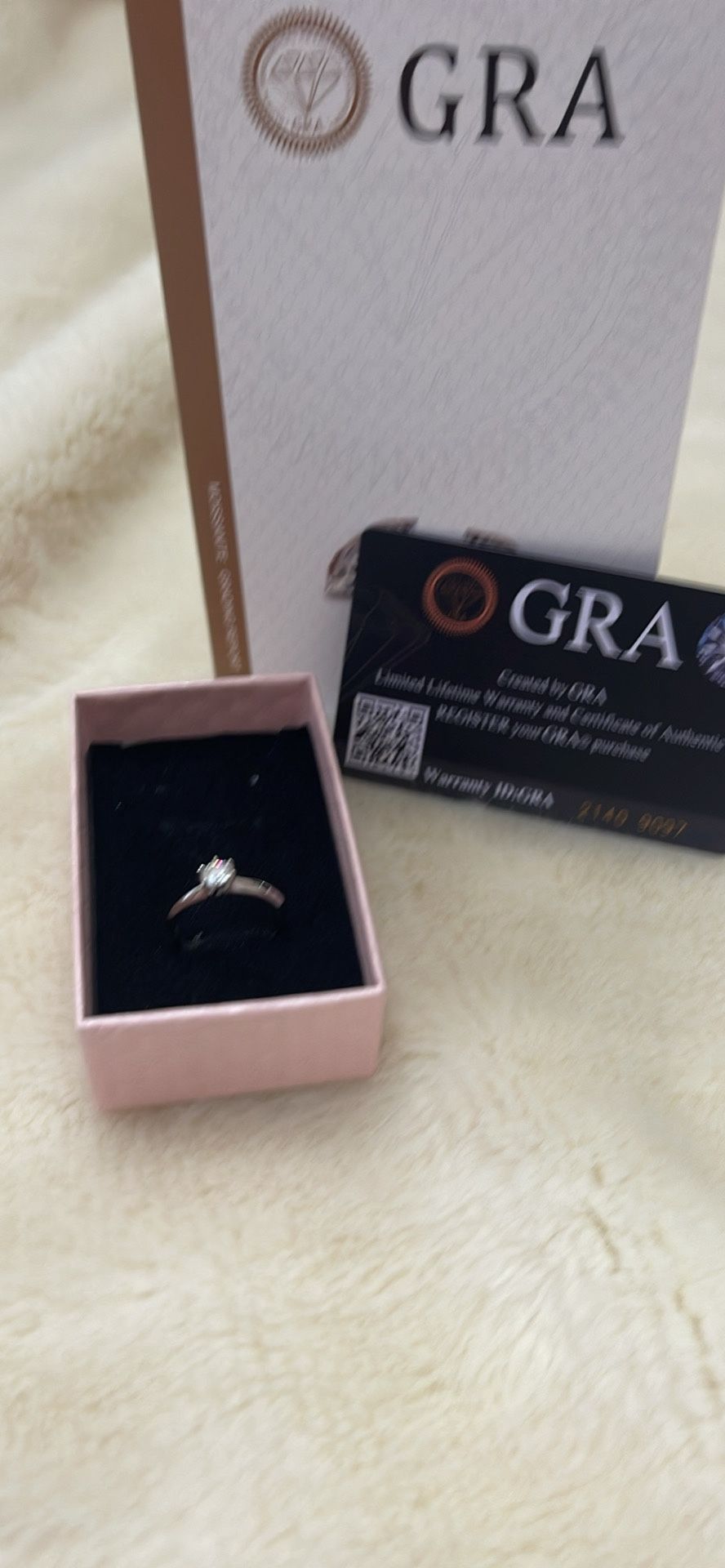 0.5 crt moissanite adjustablet ring
