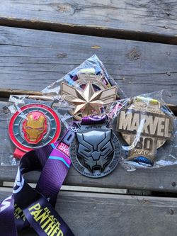 4 run Disney 2019 virtual 5K medals