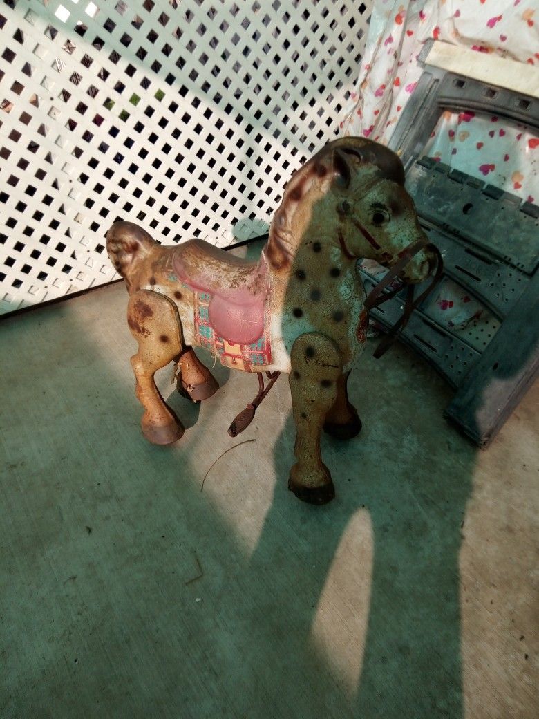 M O B O Antique Metal Horse From The Late 40s Only Serious Buyers