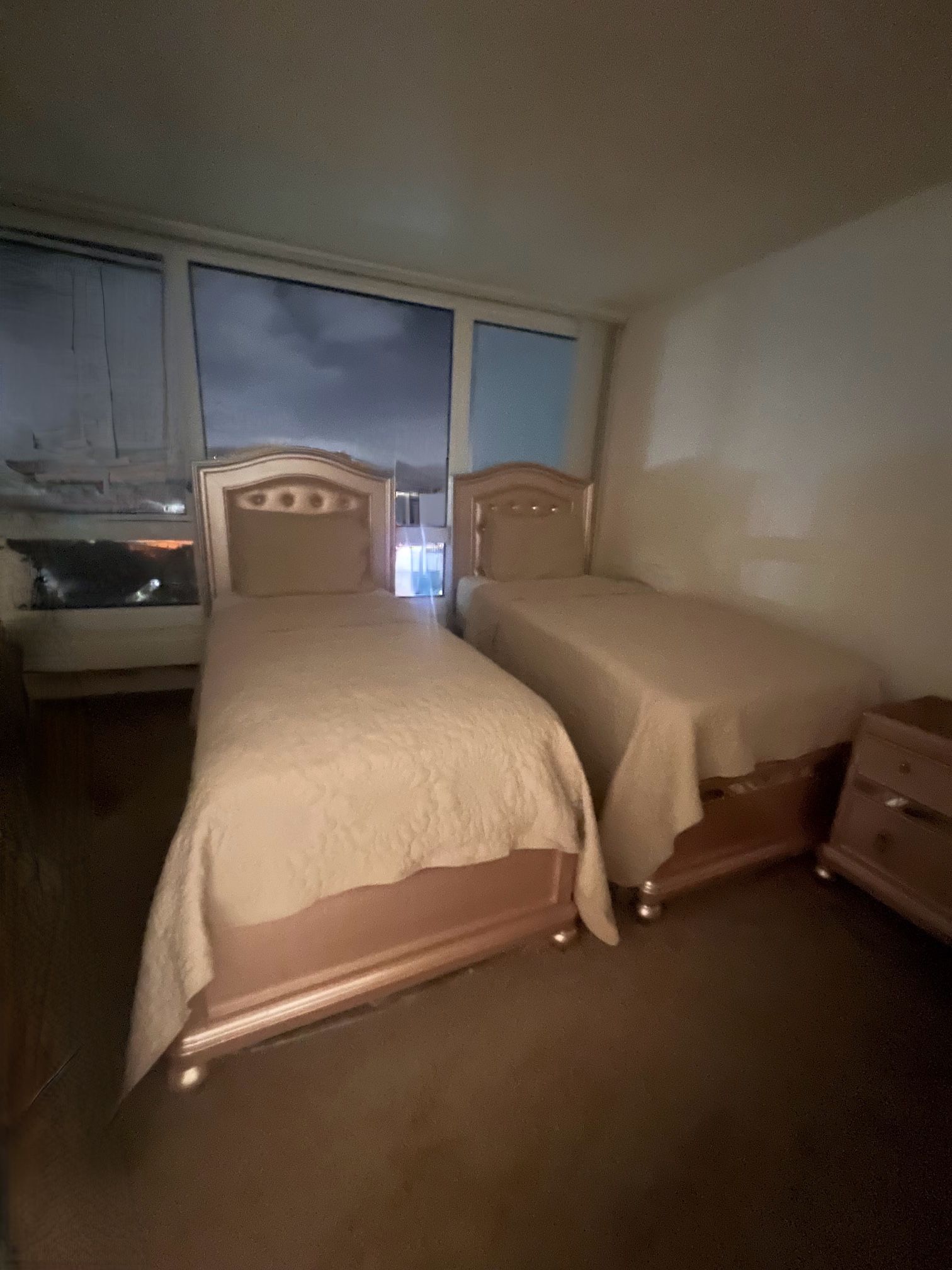2 Pink Twin Beds