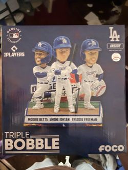 Dodgers trio Foco bobblehead Shohei Ohtani Freddie freeman mookie betts new in box