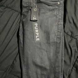 purple jeans black tag