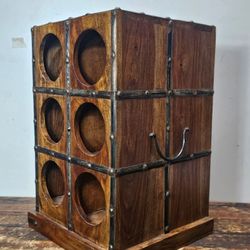Z-Gallerie 6 bottle Sonoma solid  wood wine rack (pair)