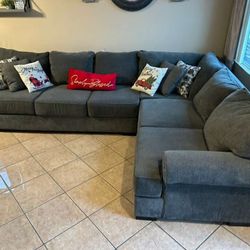Large And Super Comfortable Grey Sectional Couch From Jerome's LIKE NEW 