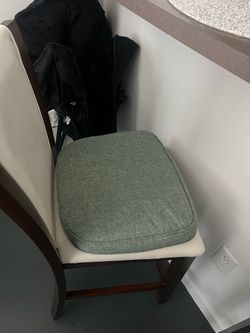 Chair Seat Cushion Green Fabric
