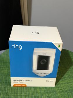 Outdoor Ring Spotlight Camera and small solar panel