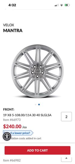 4 Mantra SF Wheels Silver Used (less than two years)