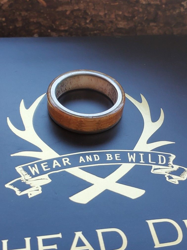 Staghead Design Wedding Band 