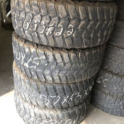 37x13.50r22 lt m/t used set 37x13.50x22