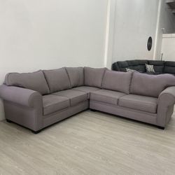 Grey L sectional couch