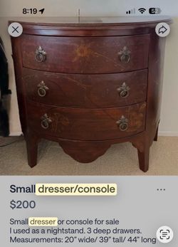 Unique Dresser/Console- hand painted