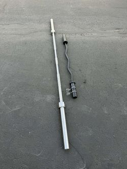 Olympic Barbell and EZ Curl Bar