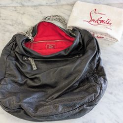 Authentic Christian Louboutin Marianna Rider Shoulder Hobo Bag