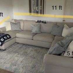 Rowe Sectional Couch Candy Converted Into 3 Separate Pieces