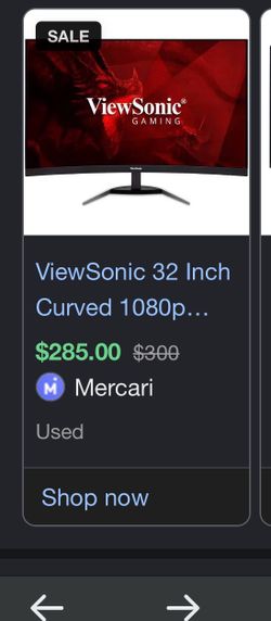 ViewSonic 32 Inch Curved 1080p 1ms 165Hz Gaming Monitor