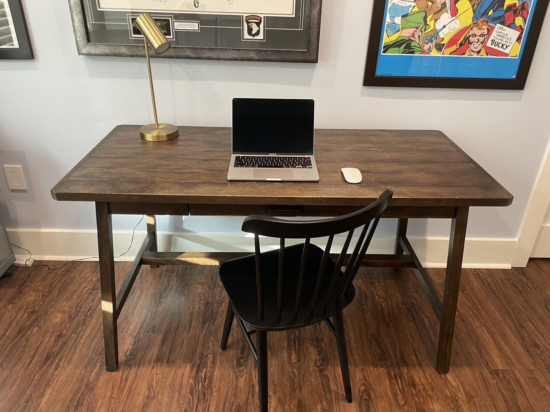 Pottery Barn Solid Wood Office Desk With Drawer