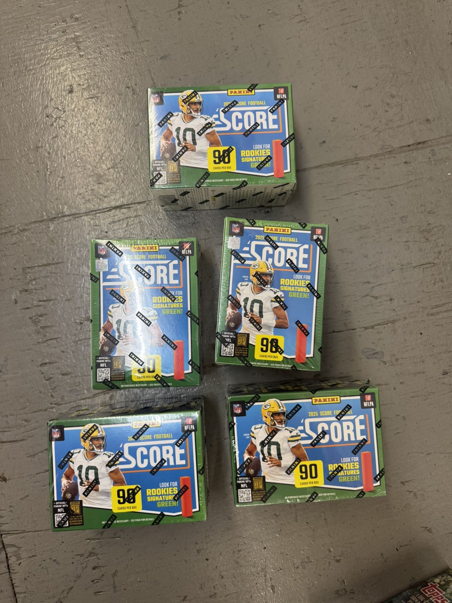 LOT OF 5 - 2025 PANINI SCORE BLASTER BOX