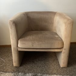 Chair - Camel Color, Semi Circle 