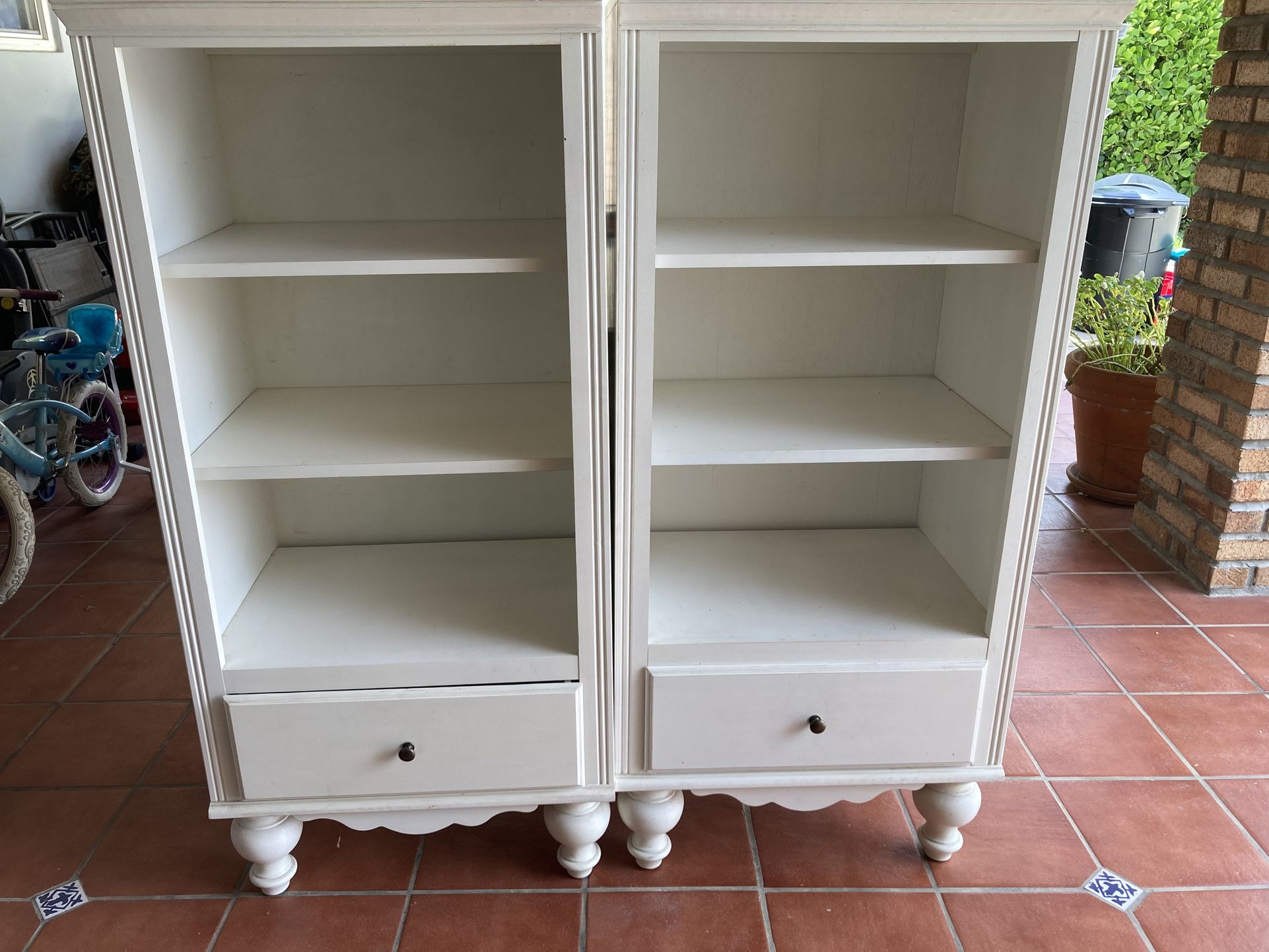 Book Shelves White Wood 
