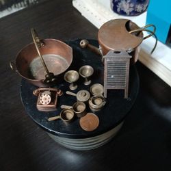 Miniature Vintage Copper And Brass