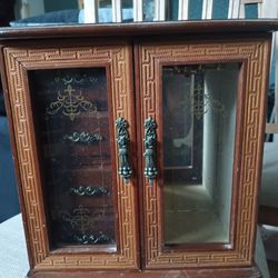 Miniature Wooden Curio W/ Dressers