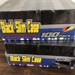 2 Cases Brand New Unopened 100 Count Jewel Cases DVD/CD Cases. 