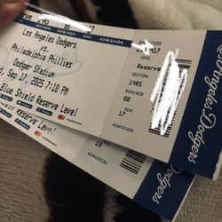 Two dodgers tickets 