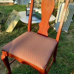 Wood Chair, Fabric Bottom