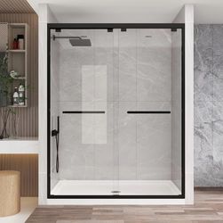 KPUY Frameless Sliding Glass Shower Door