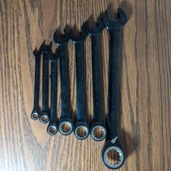 7pc Proto Ratchet Ratcheting Combination Spline Wrench Set Metric SCVM