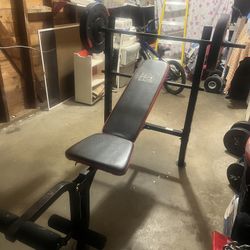 Marcy Pro Adjustable Bench Press Set with Weights