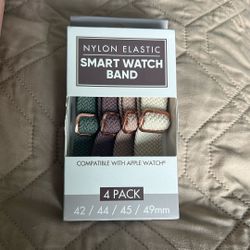 Nylon Elastic Smart Band Set Of 4 Watch Bands 