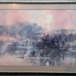 Loon in the mist wall art