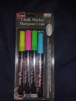Bistro Chalk Markers 4-Pack,Neon crayon ×2, Markers & chalk