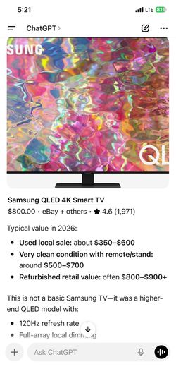 60 inch Samsung TV in great condition
