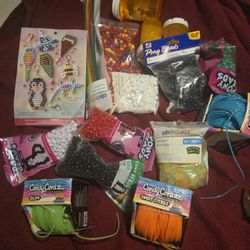 Pony beads and boom  stringto make stuff