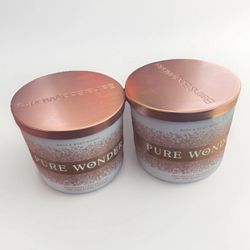Bath & BodyWorks Pure Wonder 3 Wick Scented Candles Great Gift Idea Yankee Swap